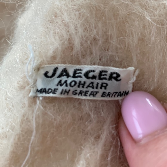 JAEGER MOHAIR Scarf Wrap Shawl Made in Great Britain - Picture 12 of 15